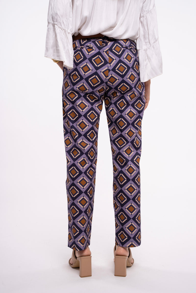 Pantalon Florencia - motif violet