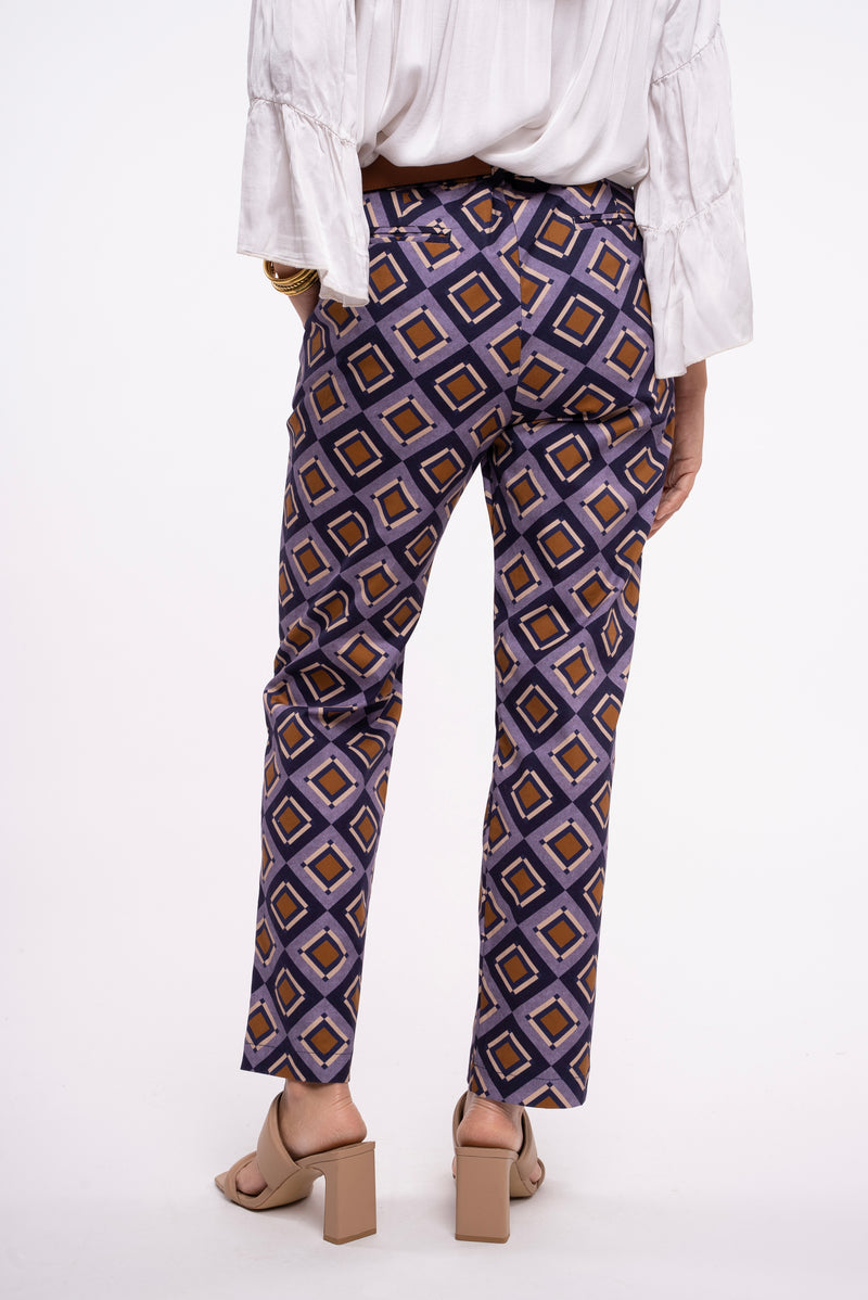 Pantalon Florencia - motif violet